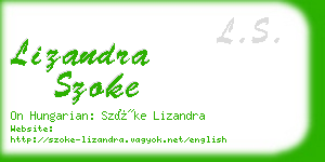 lizandra szoke business card